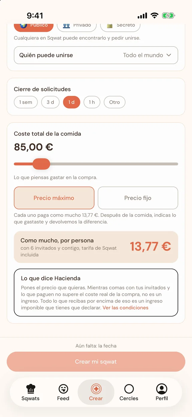 Cada uno, su parte.