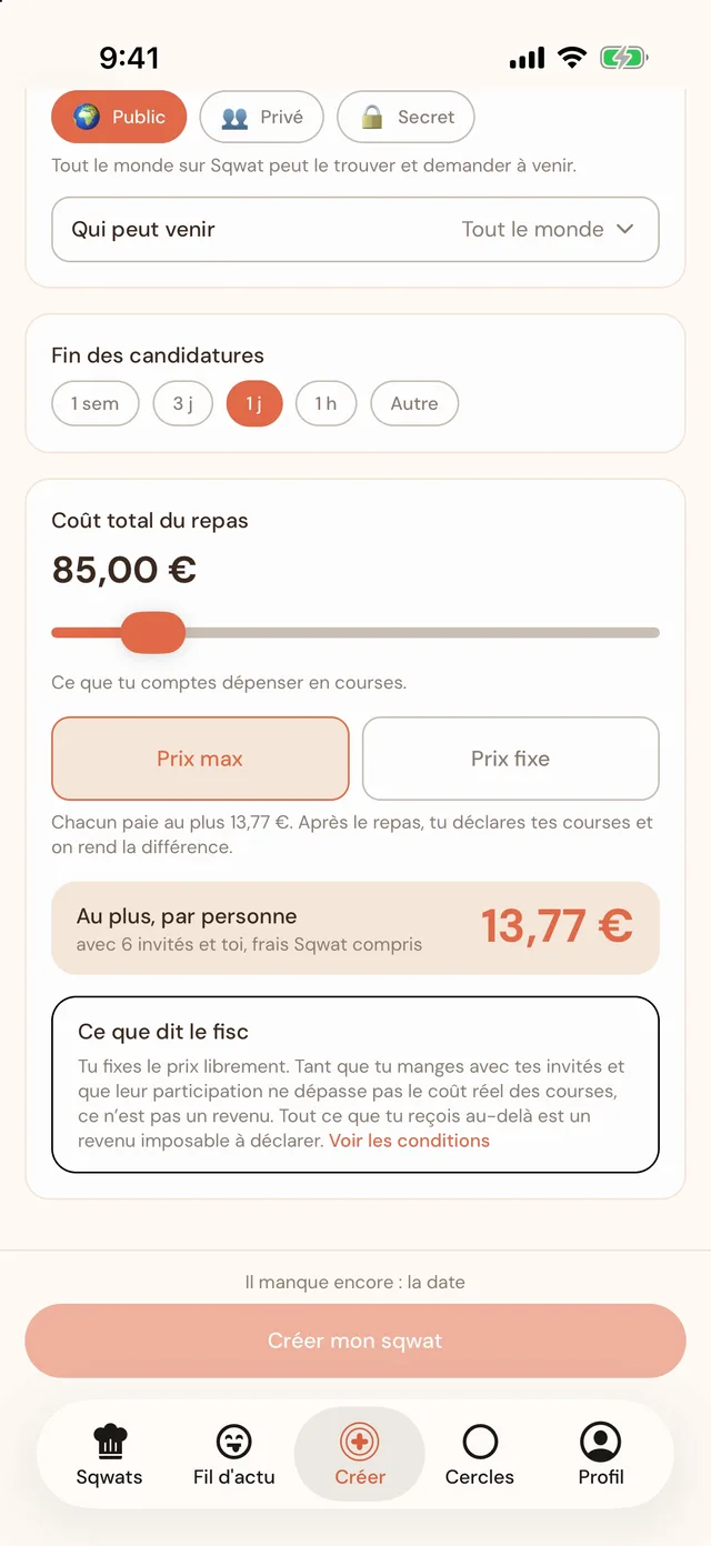 Cada um paga a sua parte.